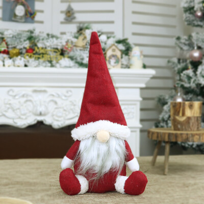 

Gobestart Handmade Santa Cloth Doll Birthday Present For Home Christmas Holiday Decoration