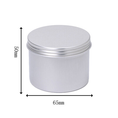 

〖Follure〗Aluminium Empty Cosmetic Pot Jar Tin Container Silver Box Screw Lid Craft