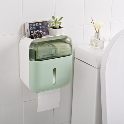 

Toponeto Waterproof Bathroom Punch-free Toilet Tissue Tray Paper Rack Storage Box