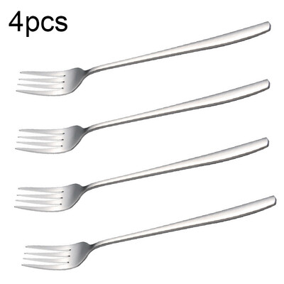 

4x Fork Stainless Steel Cutlery Dessert Kitchen Table Diner Tableware Dinnerware