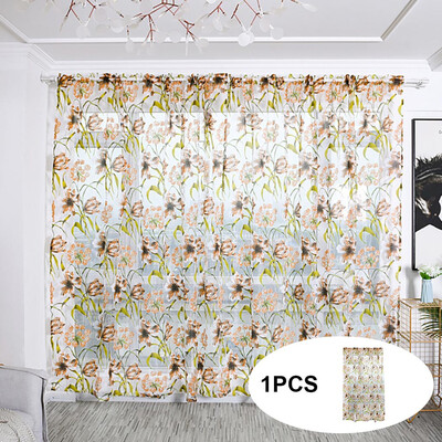

Gobestart Trees Sheer Curtain Tulle Window Treatment Voile Drape Valance Fabric