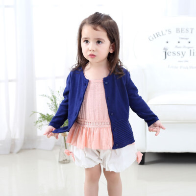 

Children Kids Sweater Autumn Baby Girl Cardigan Knitted Cotton Casual Outerwear Coat Clothes