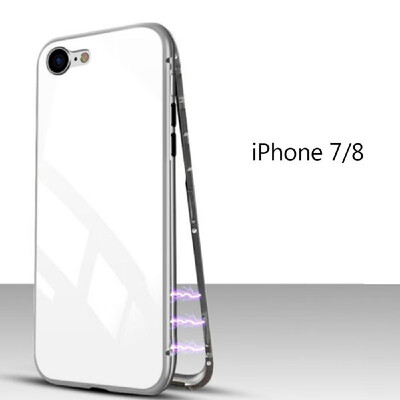 

Magneto Magnetic Adsorption Case Clear Tempered Glass Red Clear i-phone XR