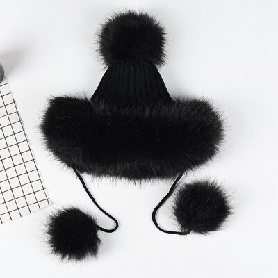 

Braided Crochet Wool Knit Beanie Beret Ski Ball Cap Baggy Womens Winter Warm Hat