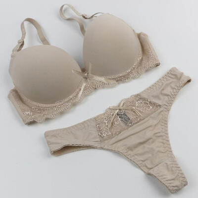 

Sexy Women Underwear Solid Vs Sexy Thong Bra Plus Sets Lingerie Suit Lace Bra And Female Panties Push Up 80 85 90 95B Bra Set