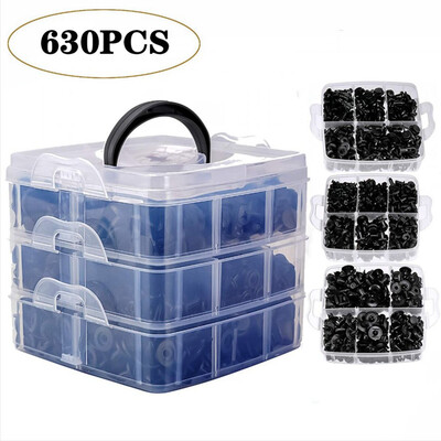 

630PCS Set Auto Body Push Pin Rivet Fasteners Clips Trim Bumper Moulding Door