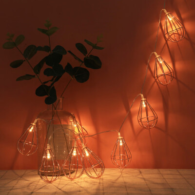 

〖Follure〗Metal Hollow Bulb Lights String House Party Decor Striking With 10 LED Beads