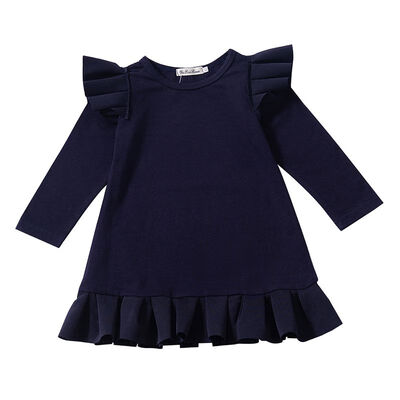

Kids 4 colors Long Spring Sleeve Baby Girls Dress For Girl Toddler Dresses Kids Sweet Clothings Vestido