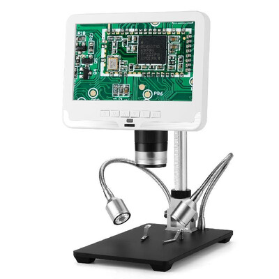 

AD206 7 Inch LCD Screen 20MP 200X Digital Microscope Industrial Inspection Electron Microscope Mobile Phone Repairing PCB Solderi