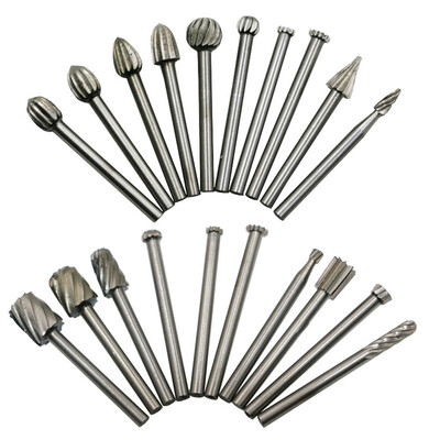 

20pcsset Rotary Files Burr Drill Rotary Rasp Burr Electric Grinder Set Woodworking Carving Drill Grinder