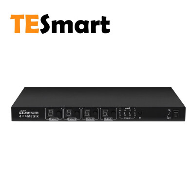 

TESmart Ultra HD 4K HDMI 4X4 Matrix Switcher 4 Ports Inputs&4 Port Outputs with RS232 IR Remote Control Supports 4Kx2K30HZ