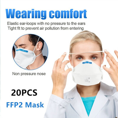 

20PCS FFP2 Mask Unisex Dust Pollution Outdoor Face Mask