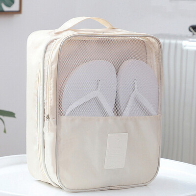 

〖Follure〗Twill Oxford Cloth Shoes Travel Storage Three-layer Shoe Bag Storage Bag