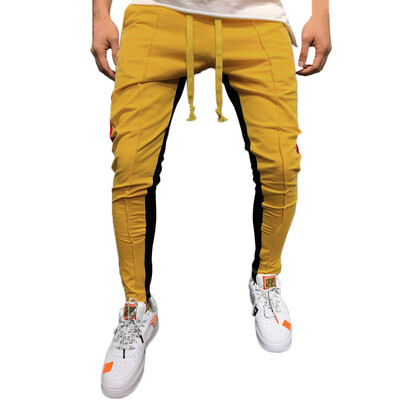 

Gobestart Fashion Mens Casual Solid Loose Patchwork Color Sweatpant Trousers Jogger Pant