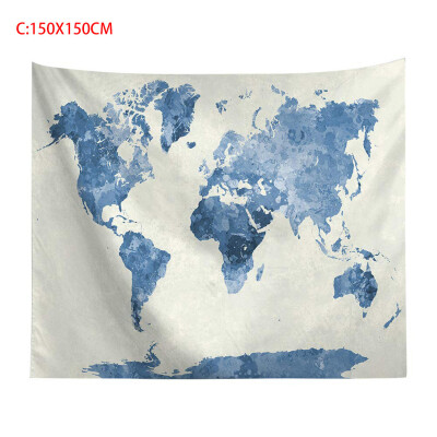 

Toponeto Vintage World Map Wall Tapestries Hanging Hippie Tapestry Bedspread Yoga Mat New