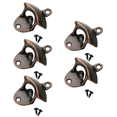 

5pcs Bronze Wall Mounted Open Wine Beer Soda Glass Cap Bottle Opener Kitchen Bar Gift