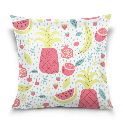 

ALAZA Throw Pillow Cover 16 X 16 inch Christmas Gift Cushion Cover with Fruit Printed Pillowcase