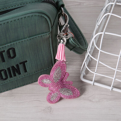 

Gobestart Butterfly Shaped Keychain Pendant DIY Point Drill Key Chain Pendant Decoration