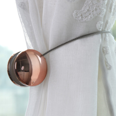 

Gold Silver Magnetic Curtain Buckle Holder Tie back Round Curtains Holdback Window Curtain Accessories 1PCS