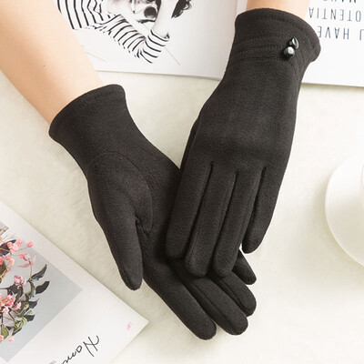 

New Fashion Winter Women Gloves Touch Screen Warm Thick Velvet Lady Full Finger Gloves