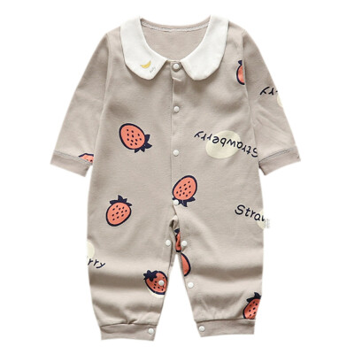 

Lovely Newborn Baby Boys Girls Romper Floral Print Long Sleeve Autumn Winter Cotton Outfits Kids Jumpsuit Toddler Clothing 3-12M