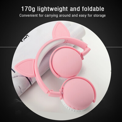 

Cute Cartoon Wireless Bluetooth Headset for Girl Kids Headphone with Mic PC Mobile Phone Music Gaming MP3 Cat EarsAntlersDevil E