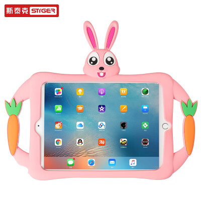 

Steak new ipad protective cover silicone anti-fall 2018 new 2017 shell 97 inch air1 cartoon rabbit children all inclusive soft shell with bracket blue