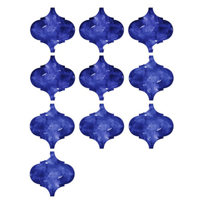 

10PcsSet Moroccan Style Crystal Tile Wall Stickers Self-adhesive Waterproof Oilproof Backsplash Kitchen Bathroom Wall Stickers