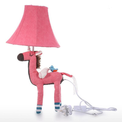 

Unicorn Table Lamp Pink UK Plug Decorative Desk Table Lamp Animal Cotton Lamp for Children with Led Bulb