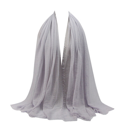 

Gobestart Premium Viscose Maxi Crinkle Cloud Hijab Scarf Shawl Soft Islam Muslim