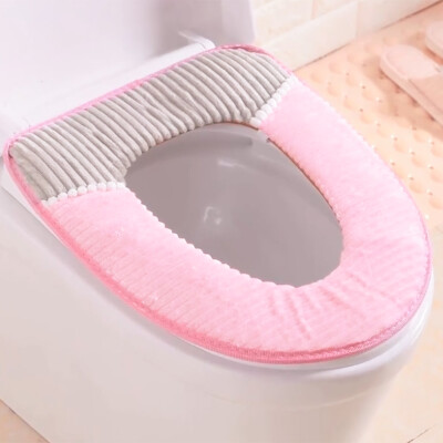 

Bathroom Toilet Seat Cushion Washable Soft Warmer Mat Cover Winter Autum Toilet Pad Cushion