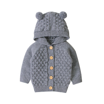 

Baby Girls Outerwear Coats New Cute Cartoon Bear Cotton Knit Cardigan Kids Clothes Baby Boys Knitted Coat Girl Boy Clothes