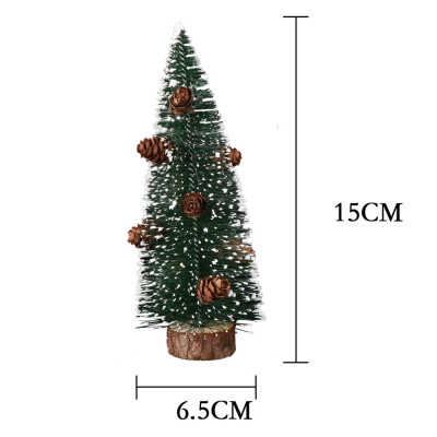 

〖Follure〗Mini Pine Needle Christmas Tree Party Decoration Flocking Sticky White Snow Tree