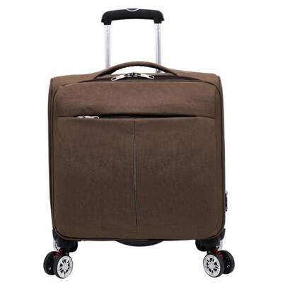 

Waterproof Oxford Cloth 18 Inch Luggage Bag Trolley Travel Suitcase with Aluminum Rod Spinner Wheels Carry-ons Men Baggage Bags