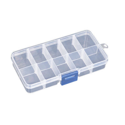 

151024 Grid Adjustable Plastic Jewelry Storage Box Case Craft Organizer Compartment Transparent Medicine Box Home Storage Case