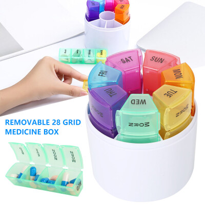 

Weekly 7 day pop up pill box medicine tablet storage organiser dispenser