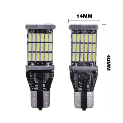 

2PCS Super Bright T15 W16W 921 45 SMD LED 4014 Car Auto Canbus Marker Lamps Reading Light Interior Lighting Bulb