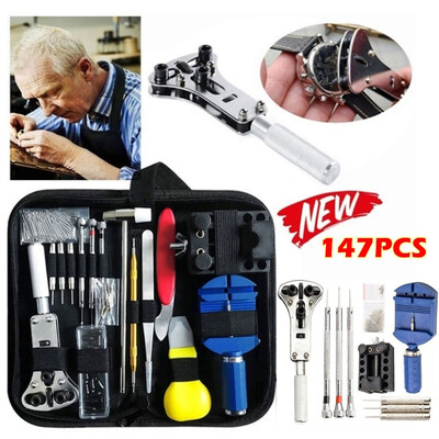

147pcs Watch Case Holder Opener Pin Link Remover Spring Bar Watch Repair Tool Kit