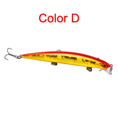 

10 color Fishing Bait Minnow Lures 135g-048oz125cm-492" Fishing Lure 8 Hook Fishing Tackle DW-418