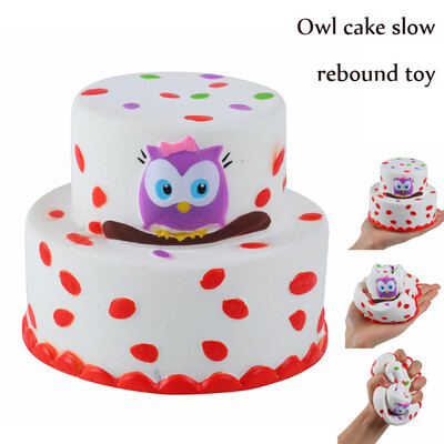

YIWULA 1PCS Squeeze Exquisite Lovely Owl Cake Scented Slow Rising Decompression Toys