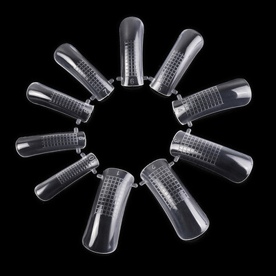 

Transparent Fake Nail Molds With Scale False Nail Model Nail Forms Acrylic Nail System Forms Full Cover Polygel UV Gel Nail Tips
