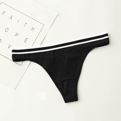 

Patchwork Ladies Cotton Thongs -XXL Low Waist Panties Underwear Women Super Soft G-string