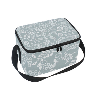 

ALAZA Insulated Lunch Box Roma Floret Design Lunch Bag for Men Women Portable Tote Bag Cooler Bag