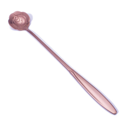 

Gold-Plated Cutlery Long Handle Flower Spoon Stainless Steel Flower Spoon Coffee Spoon