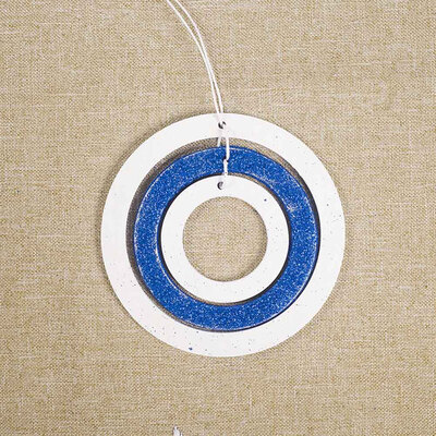 

Colorful Multi Type Christmas Wooden Gold Powder Ring Pendants