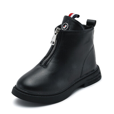 

Kids Boots Flats Kids Breathable Anti-Slip Soft Soled Boots Childrens Shoes autumn winter Leather Fashion footwear for childre