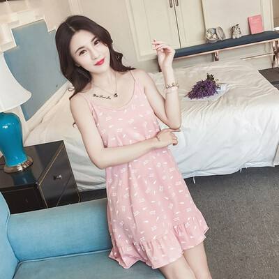 

Robe Sexy Milk Slik Nightdress Camisole Cute Women Deep V-neck Sleeveless Night Gown Nightgown Lingerie