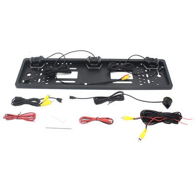 

Vehicle EU Universal License Plate Frame Parking Sensors Backup Reverse Vsible Sensor Night Vision Rear Camera