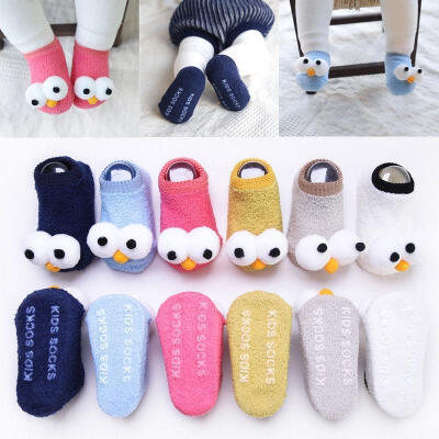 

0-18M Toddler Non-Slip Boot Socks Kids Baby Cartoon Warm Shoes Anti-slip Slipper HOT