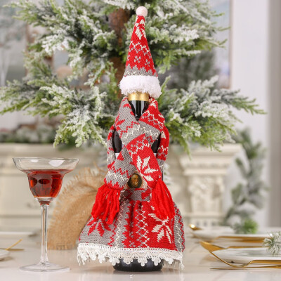 

Siaonvr Christmas Wine Bottle Snowman Santa Decoration Xmas Bottle Cap Xmas Decor